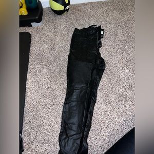 Black leather pants
